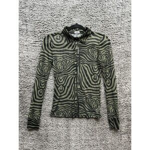 Inamorata‎ Wilcox Button Up See Through Longsleeves  Shirt Size Small NWT